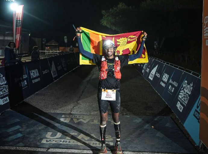 ධනුෂ්ක මත්තේඕ පැය 25 ක ධාවනයකින් පසු ඉතාලියේ Puglia UTMB  World Series Race එක අවසන් කරයි