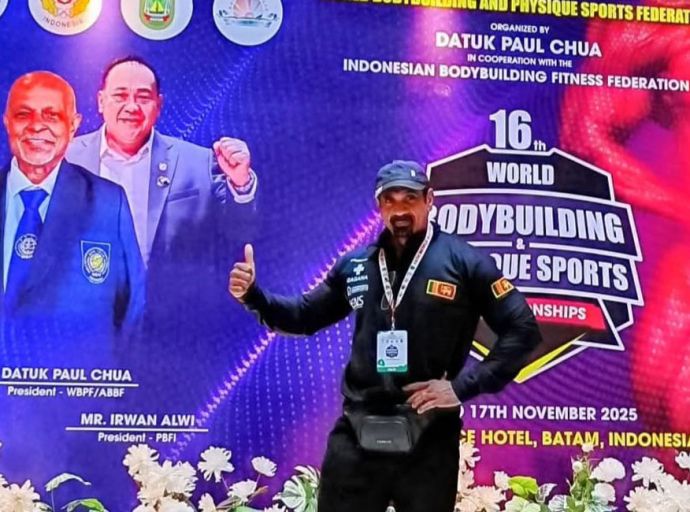 නිමල් වන්නි නැව වරක් 2025 ලෝක කායවර්ධන තරගාවලියේ සම්මාන දිනාගනී