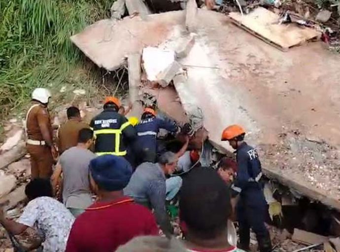 කඩුගන්නාවේ නායයෑමෙන් මියගිය ගණන සිව්දෙනෙකු දක්වා ඉහළට