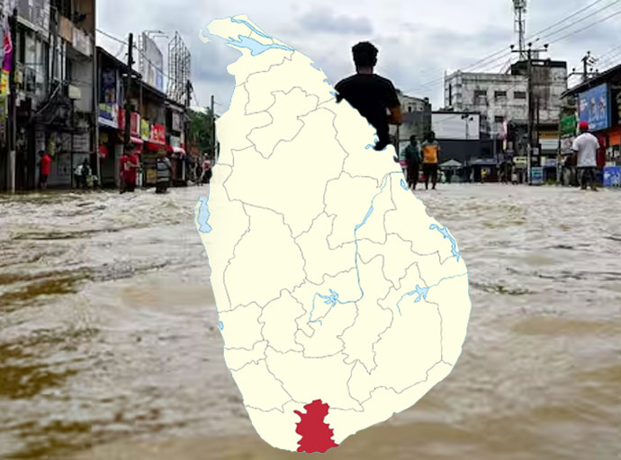 මාතරට සුළු ගංවතුර තත්ත්වයක්