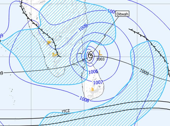ප්‍රදේශ කිහිපයකට පස්වරු 2න් පසු වැසි