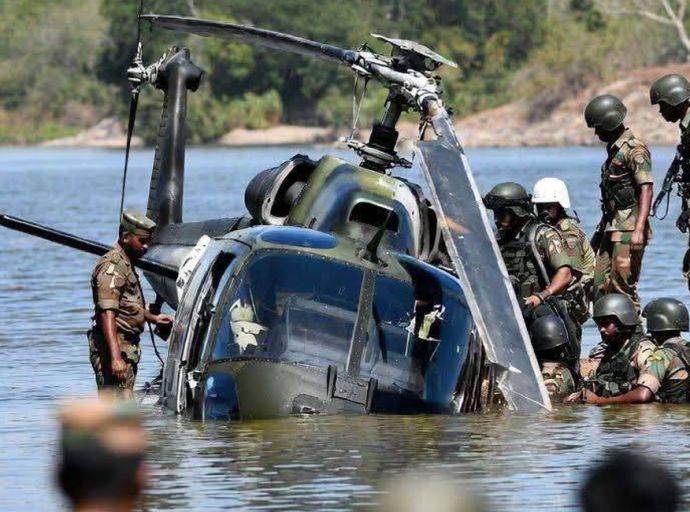 ලුණුවිල හෙලිකොප්ටර් අනතුරින් ගුවන් නියමුවා ජීවිතක්ෂයට 