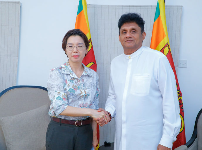 සජිත් ප්‍රේමදාස කොරියානු තානාපතිනිය හමුවින් සහනාධාර ඉල්ලයි