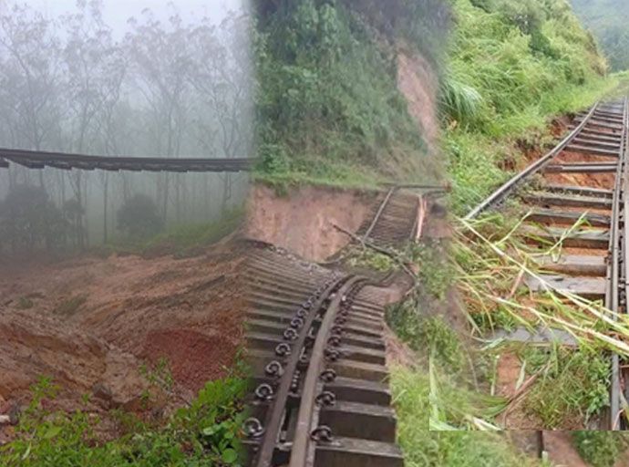 ආපදා නිසා දුම්රිය මාර්ගවලින් භාවිතයට ගතහැක්කේ 30%ක් පමණයි