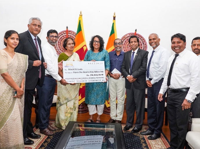 බණ්ඩාරනායක අනුස්මරණ ජාතික පදනමෙන් රජයට මිලියන 250ක මුල්‍ය පරිත්‍යාගයක්