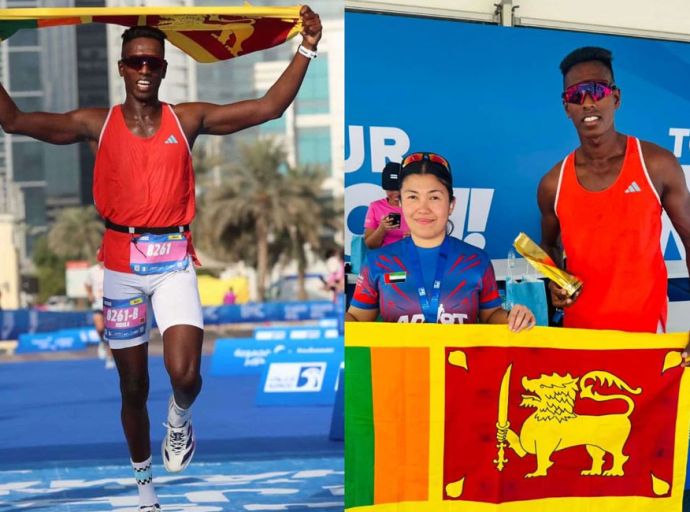 ඉන්දික ගමගේ ඩුබායි මැරතන් මිශ්‍ර තරග ඉසව්වේ රිදී පදක්කම දිනාගනී