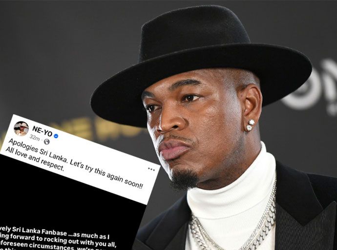 Ne-Yo, ශ්‍රී ලාංකික රසික ප්‍රජාව ගෙන් සමාව ඉල්ලයි
