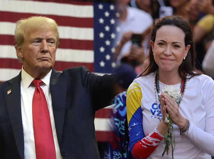 ‘ට්‍රම්ප් කළ වැඩේ හොඳයි’ - රට ගිය විපක්ෂ නායිකාව යළි වෙනිසියුලාවට