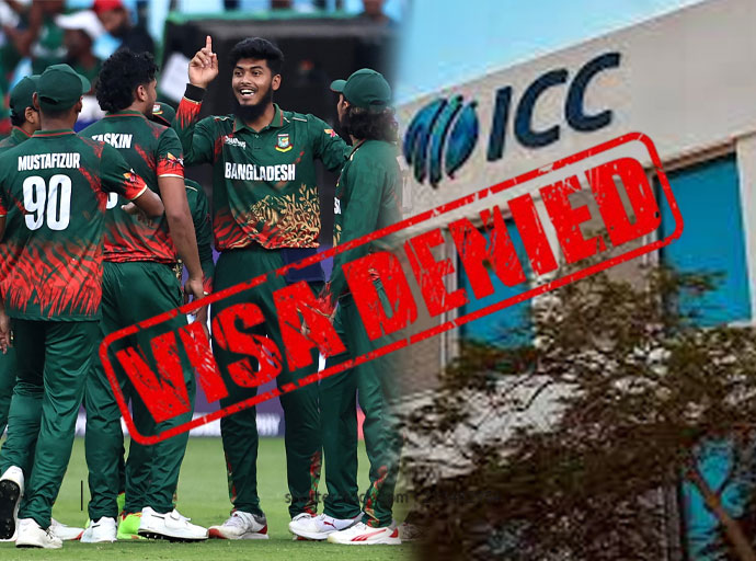 ගැටලු විසඳන්න එන ICC නියෝජිතයෙක්ට බංග්ලාදේශයෙන් වීසා නෑ