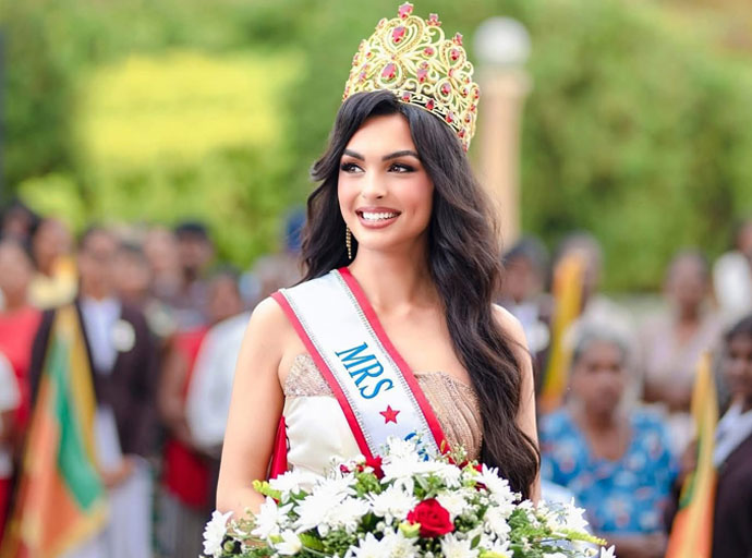 ලෝක විවාහක රූ රැජින තෙවන ස්ථානය ශ්‍රී ලංකාවේ සබීනාට