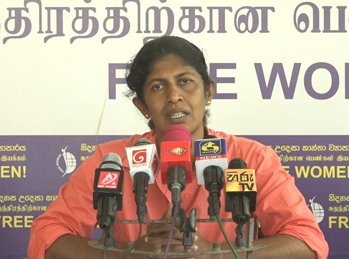 ආණ්ඩුව කාන්තාවන්ට දුන් පොරොන්දු ඉටු කළේ නැහැ - නිරෝෂා ගුරුගේ