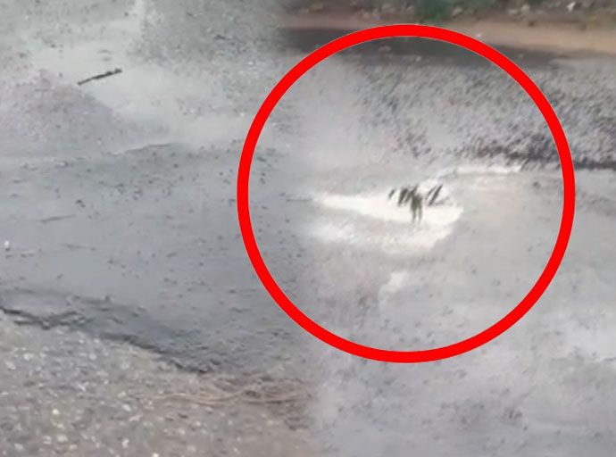 එගොඩඋයන හන්දියේ ජල කාන්දුව දිගට ම