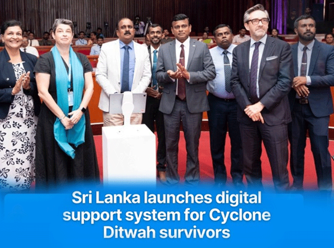 දිට්වා සුළි කුණාටුවෙන් පීඩාවට පත් ප්‍රජාවට සහාය වීම සඳහා ඩිජිටල් පද්ධති ආරම්භ කරයි
