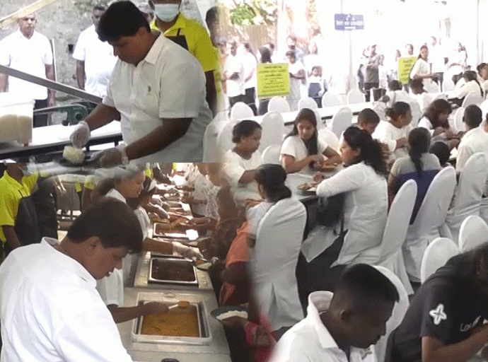 මහනුවරට පැමිණෙන සැදැහැවතුන් වෙනුවෙන් ශ්‍රී දළදා මාලිගාවේ දී දිවා රාත්‍රී දන්සැලක්