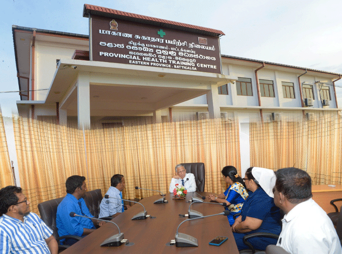 නැගෙනහිර පළාත් සෞඛ්‍ය පුහුණු මධ්‍යස්ථානය ජාතික මට්ටමේ සෞඛ්‍ය කාර්ය මණ්ඩල පුහුණු මධ්‍යස්ථානයක් ලෙස සංවර්ධනයට සැලසුම්
