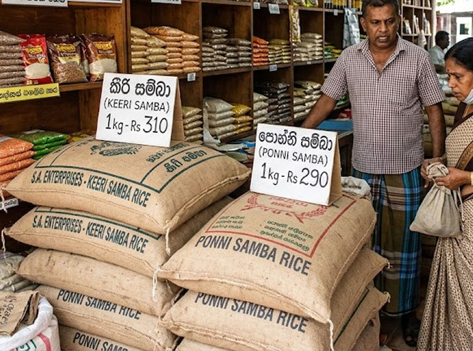 කීරි සම්බා සහ පොන්නි සම්බා වැඩි මිලට අලෙවි කළ වැල්ලවායේ තොග සහ සිල්ලර වෙළෙඳසැල් දෙකට රුපියල් 300,000ක දඩ