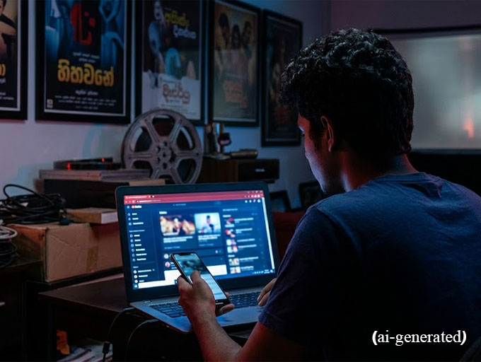 18 හැවිරිදි තරුණයකු මෙරට නිෂ්පාදිත චිත්‍රපටි හොර රහසේ සමාජ මාධ්‍යයේ පළ කරලා