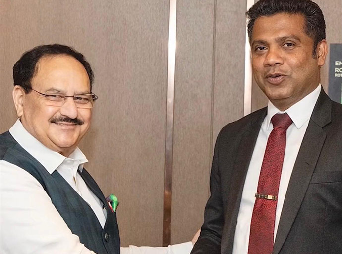ඉන්දීය - ශ්‍රී ලංකා සෞඛ්‍ය අමාත්‍යවරුන් අතර හමුවක් - මෙරට සෞඛ්‍ය ක්ෂේත්‍රයේ උන්නතිය වෙනුවෙන් ඉන්දියාවෙන් අඛණ්ඩ සහය!