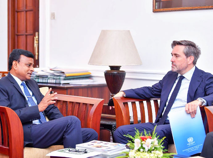 එක්සත් ජාතීන්ගේ සංවිධානයේ නියෝජිත පිරිසක් ජනාධිපති කාර්ය මණ්ඩල ප්‍රධානියා හමුවේ!