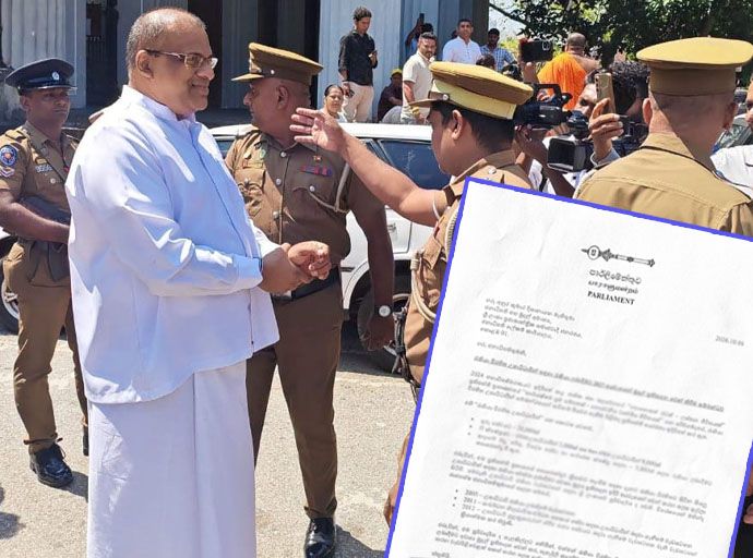 ඥානසාර හිමියන්ට ගිහි ඇඳුම් ඇන්දවීම ගැන සජිත්ගෙන් විශේෂ නිවේදනයක්