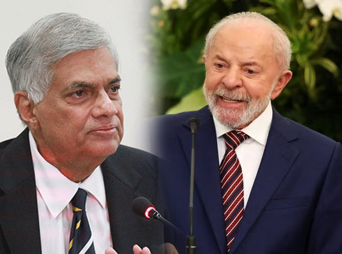 ඔබේ නව ධුර කාලය ආරම්භයේදී ඔබට ශක්තිය ප්‍රාර්ථනා කරනවා - රනිල්ගෙන් බ්‍රසීල ජනපතිට සුබ පැතුම් 