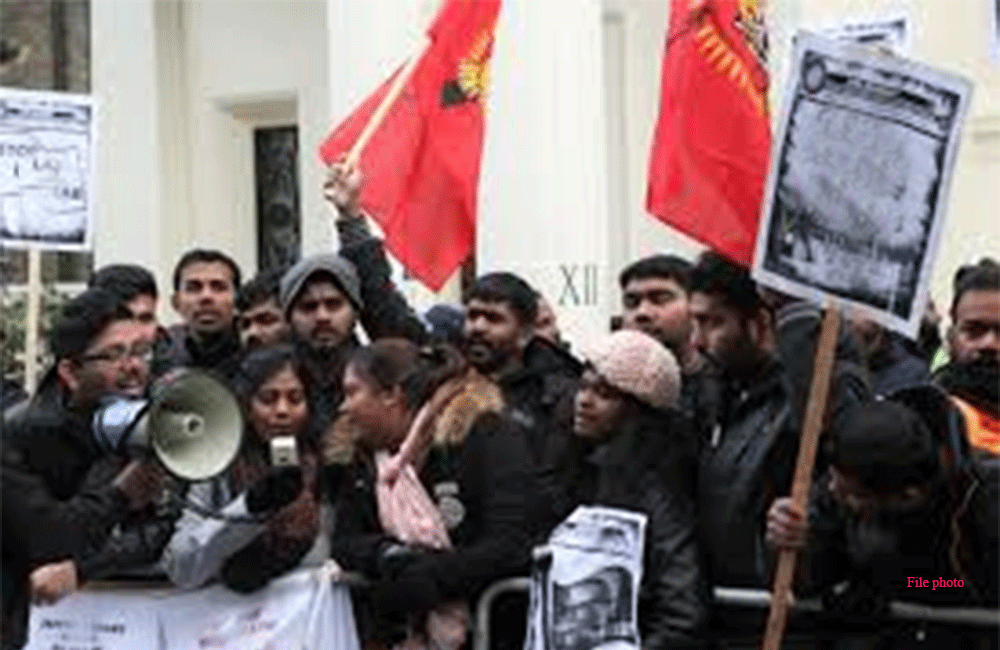 එල්.ටී.ටී.ඊ. හිතවාදීන් ලන්ඩනයේ විරෝධතාවයක