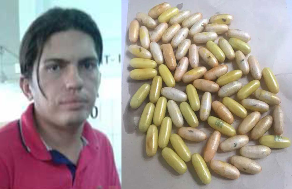 රු. ලක්ෂ 130ක  ගුලි 66 ගිල ආ බ්‍රිසීල ජාතිකයෙකු හමුවෙයි