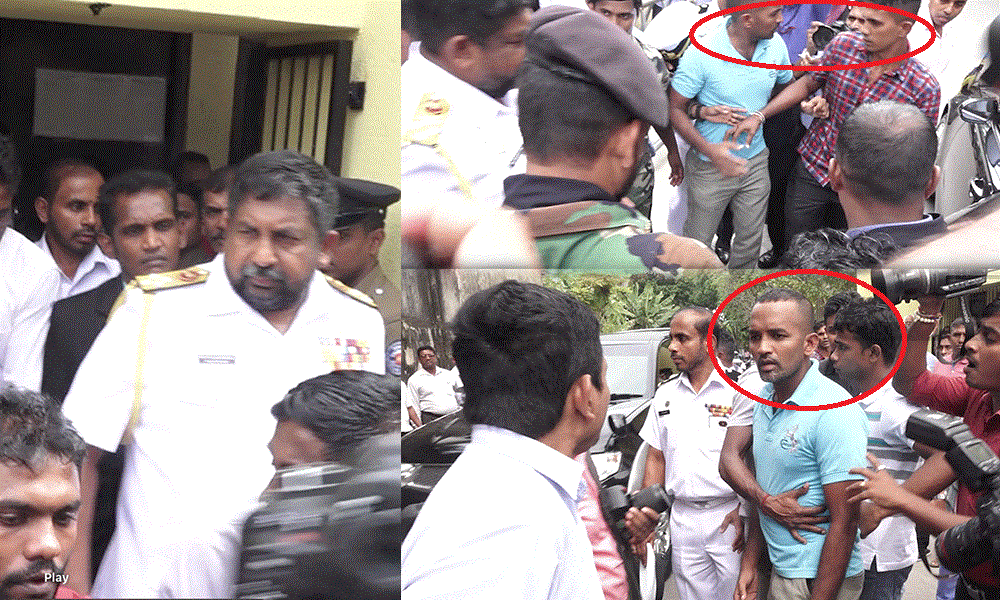 උසාවි බිමේදී මාධ්‍යට ගහපු රවීගේ මැරයන් මෙන්න ! (වීඩියෝ)